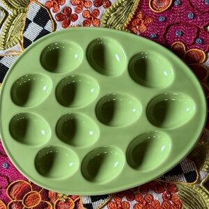 Green Deviled Egg Plate